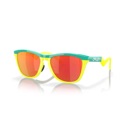 Oakley Frog Skins Hybrid Sunglasses Celeste/Tennis Ball Yellow Frame / Prizm Ruby Lens image 1